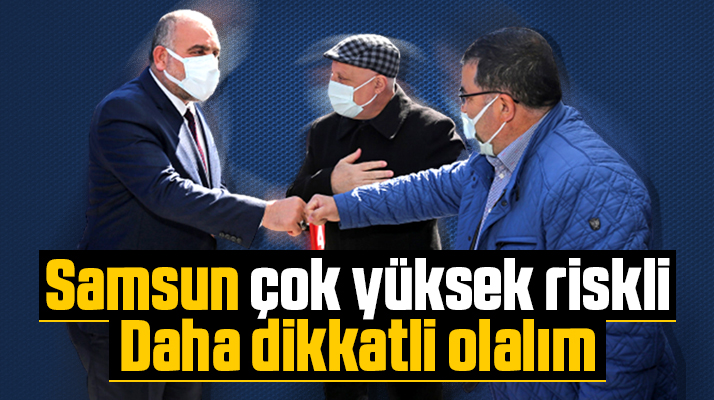 Canik Belediye Başkanı Sandıkçı esnafları gezdi KoronaVirüs tedbir uyarısı yaptı