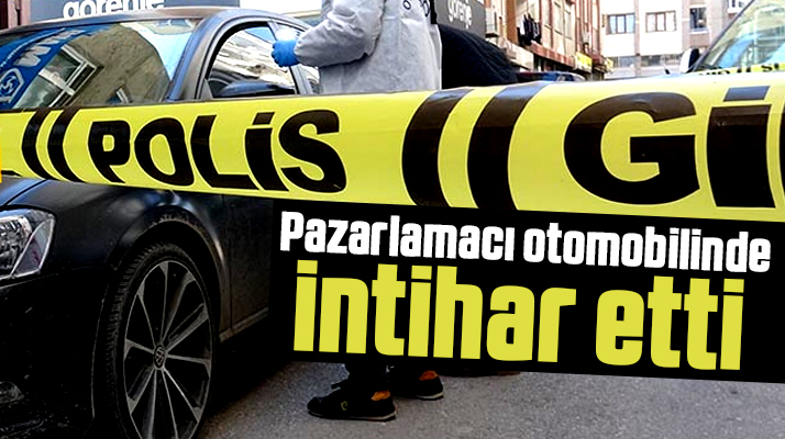 Samsun'da Hançerli mahallesinde pazarlamacı otomobilinde silahla intihar etti