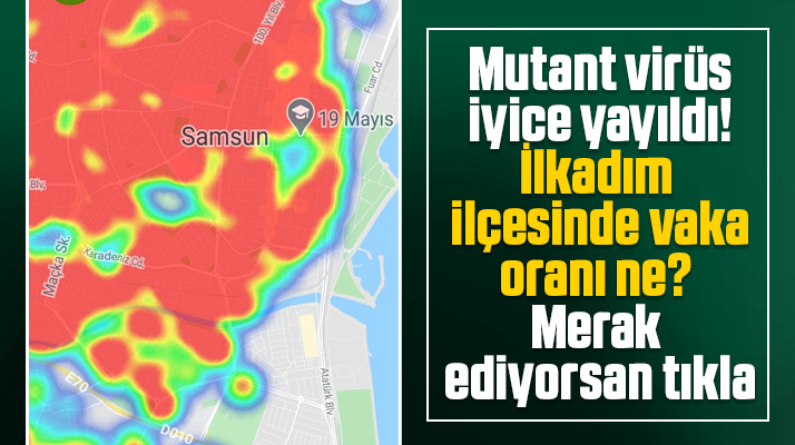 Samsun'da İlkadım ilçesinin KoronaVirüs vaka oranı açıklandı