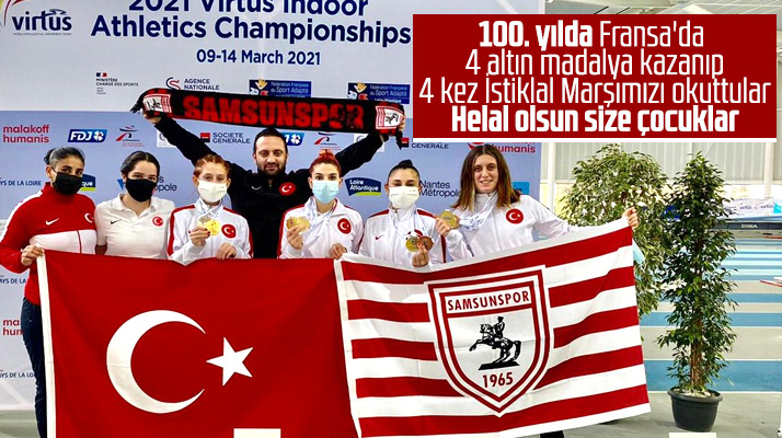 Samsun Gençlik Spor'un özel sporcuları Fransa'da 4 altın madalya kazandı