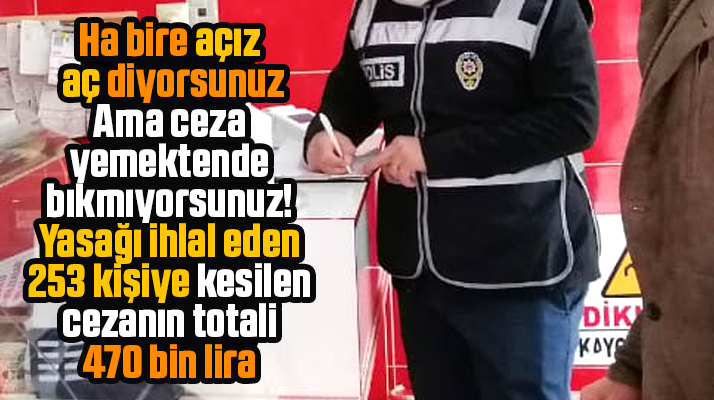 Samsun'da 13 Mart-15 Mart sokağa çıkma yasağını ihlal edenlere 470 bin lira caza