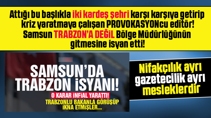 Samsun'un Türk Telekom hassasiyetini haber sitesi provoke etti
