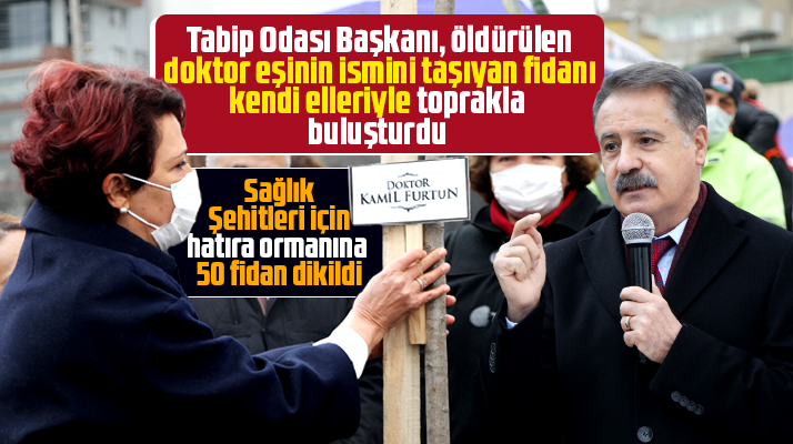 Samsun'da Sağlık Şehitleri Hatıra Ormanına 50 fidan dikildi