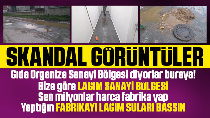 Samsun Gıda Organize Sanayi Bölgesinde fabrikaları lağım suları bastı