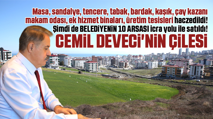 Samsun İcra Dairesi Atakum Belediyesinin 10 arsasını icra yolu ile sattı