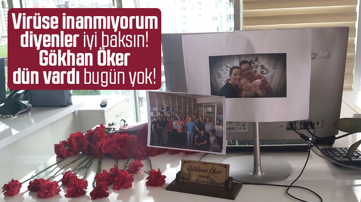 Atakum Belediyesinde Gökhan Öker'in çalışma masası karanfillerle süslendi