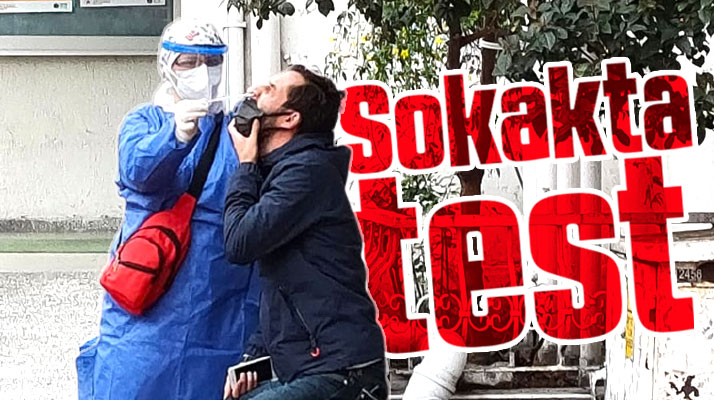 Samsun'da sağlık ekipleri, sokakta bile Covid-19 testi uyguluyor