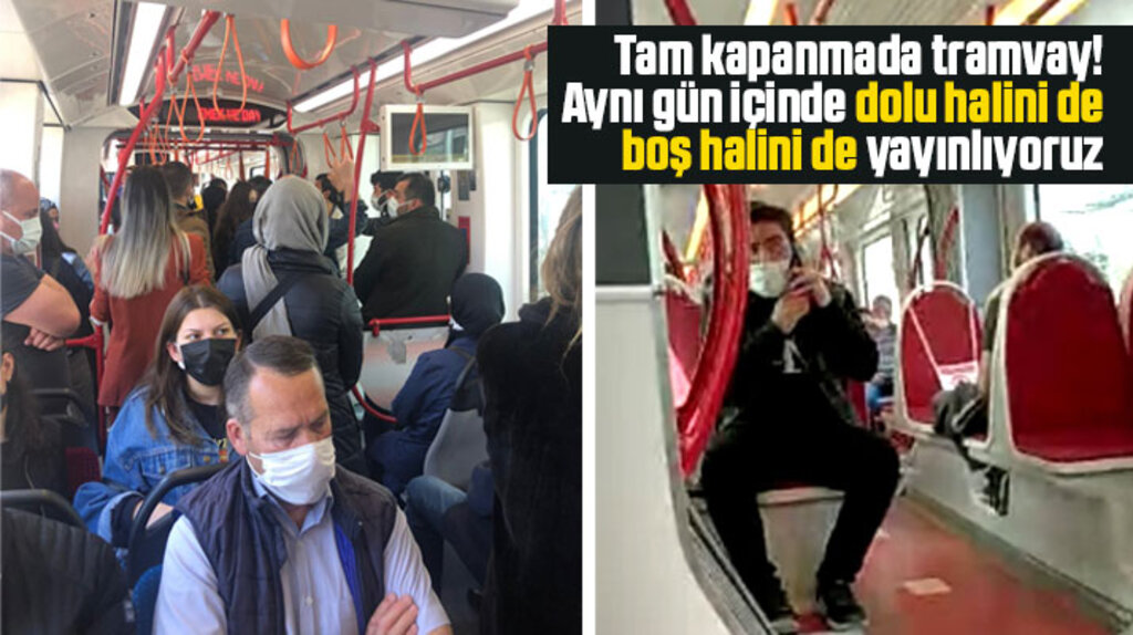 Samsun'da 18 günlük tam kapanmada tramvaylarda durum