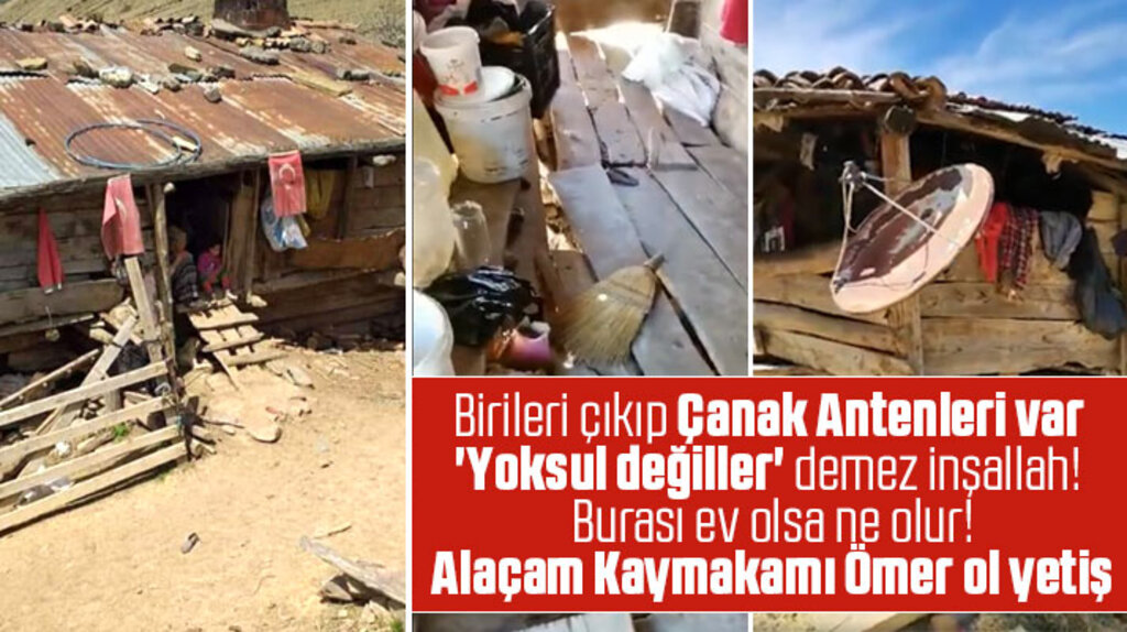 Samsun'un Alaçam ilçesinde yoksul ailenin yaşadığı ev yürekleri dağladı
