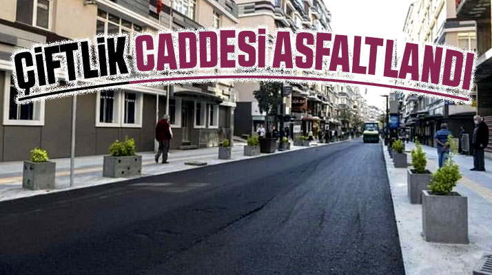 Samsun'un meşhur caddesi Çiftlik caddesi asfaltlandı!