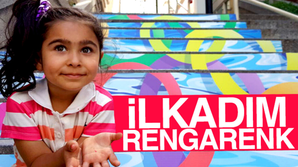 Samsun'un İlkadım ilçesinde merdivenler renkleniyor