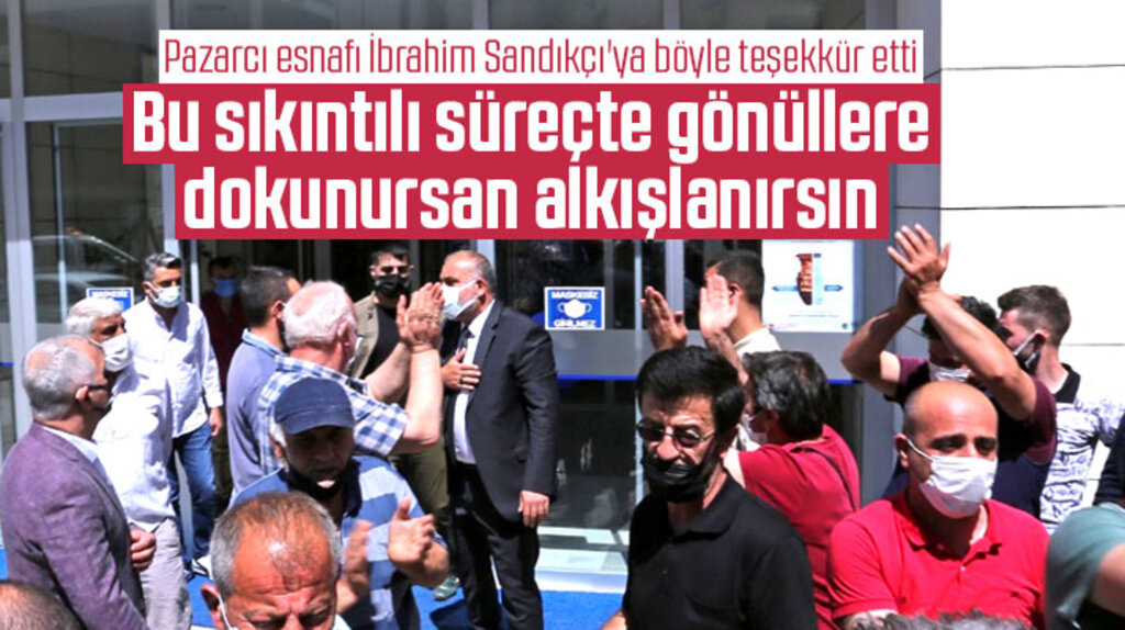 Canik Belediye Başkanı İbrahim Sandıkçı'ya pazar esnafından alkışlı teşekkür
