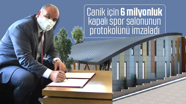 Canik ilçesine yapılacak 6 milyonluk kapalı spor salonunun protokolü imzalandı