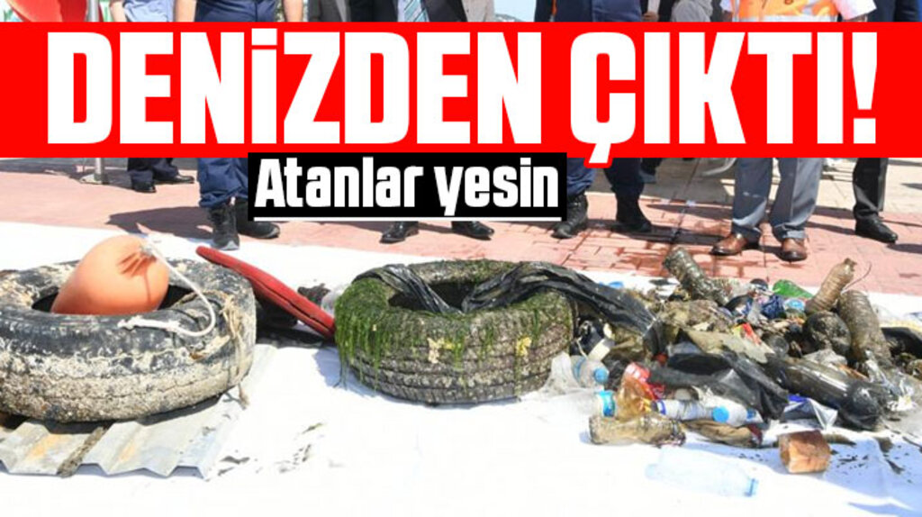 Samsun'da denizden çıkan araba lastikleri görenleri şaşırttı