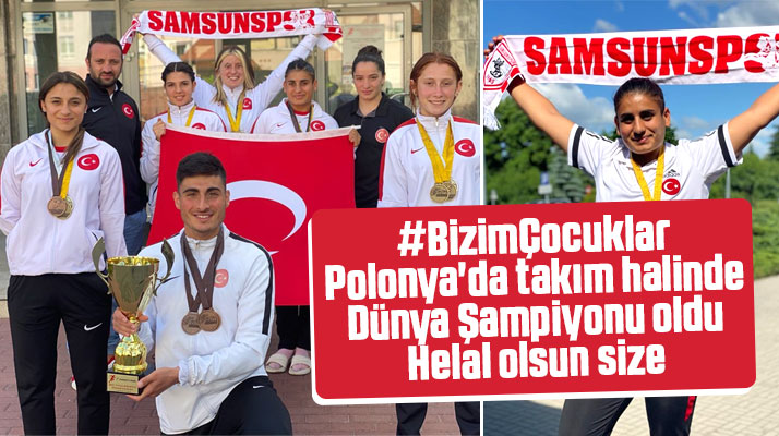 Samsunlu özel sporcular Polonya'da takım halinde Dünya Şampiyonu oldu