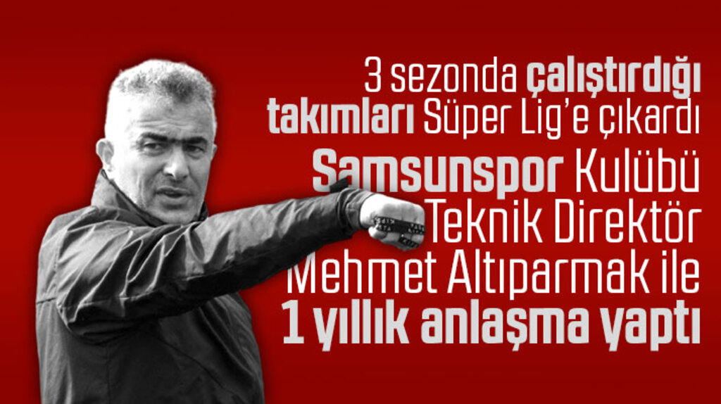 Yılport Samsunspor Ertuğrul Sağlam'ın yerine Mehmet Altıparmak'ı getirdi
