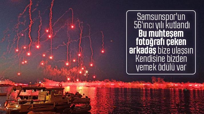 Samsunspor'un 56'ıncı kuruluş yıl dönümü meşaleler eşliğinde kutlandı