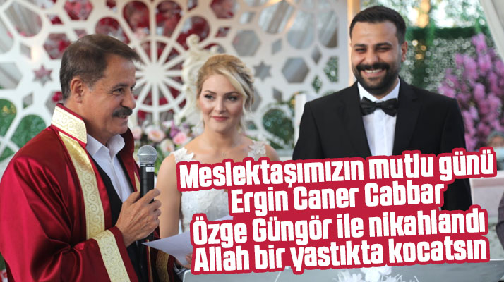 Samsun'da gazeteci Ergin Caner Cabbar, Özge Güngör ile nikah kıydı