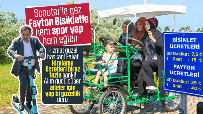 Samsun'da scooter, bisiklet ve bisiklet faytonlar hizmete sunuldu