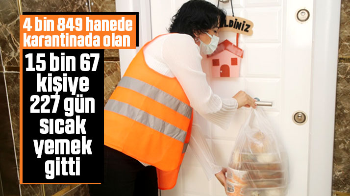 Atakum Belediyesi karantinada olan 15 bin 67 vatandaşa yemek desteği verdi
