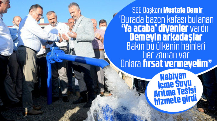 Samsun'un 19 Mayıs ilçesinde Nebiyan İçme Suyu Arıtma Tesisi hizmete girdi
