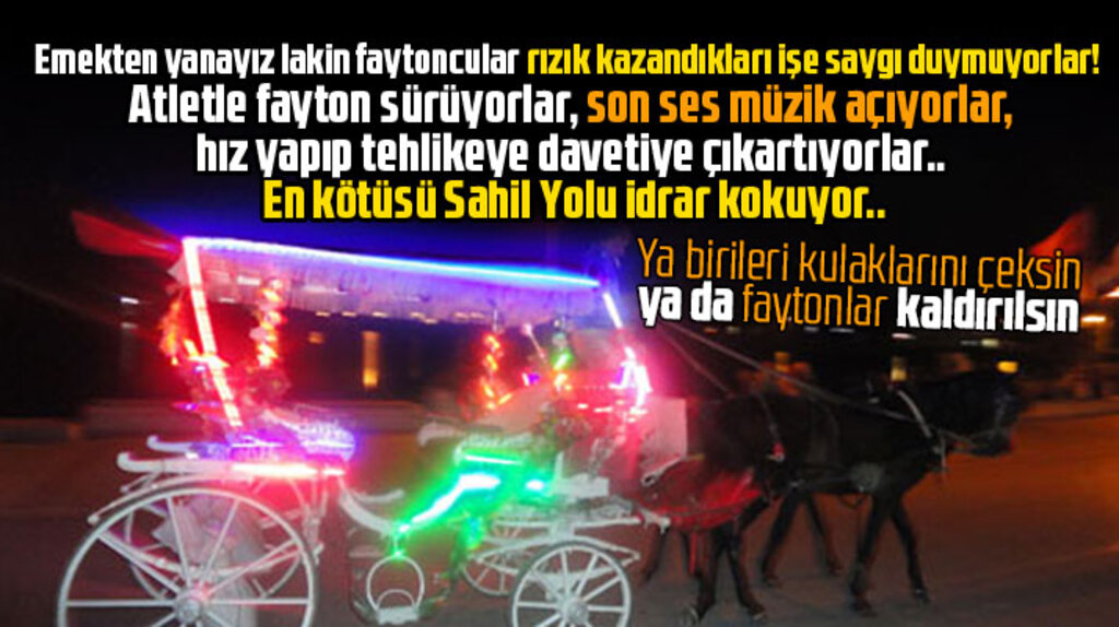 Samsun Sahil Yolunda bulunan faytonlar ve sürücüleri şikayet konusu