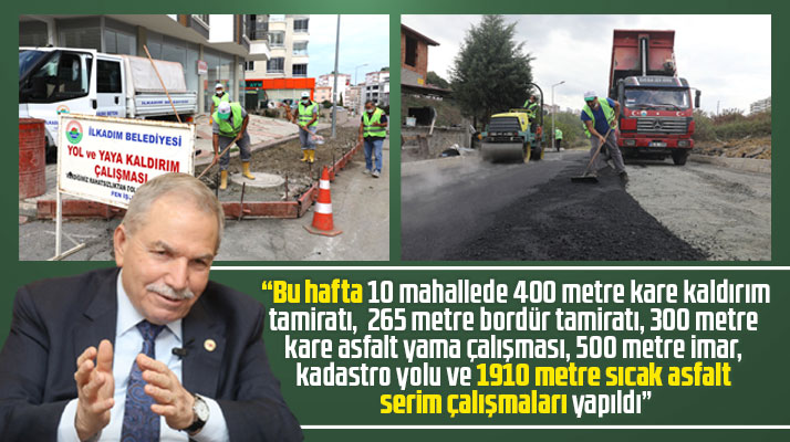 İlkadım Belediye Başkanı Demirtaş bu hafta içinde yaptıkları hizmetleri açıkladı