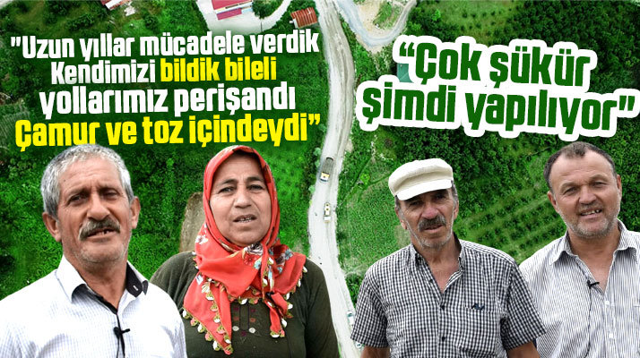 Samsun'un Tekkeköy ilçesi Gökçedere Mahallesi sakinlerinden yol teşekkürü