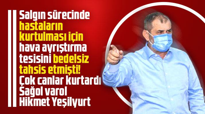 Samsun'da Yeşilyurt Grubun hava ayrıştırma tesisi sayesinde çok sayıda hasta kurtarıldı