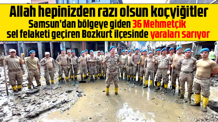 Samsun'dan Bozkurt ilçesine giden 36 komando fedakarca görev yapıyor