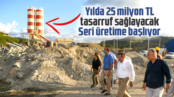 Samsun Bafra-Derbent Mobil Beton santrali yılda 25 milyon tasarruf sağlayacak