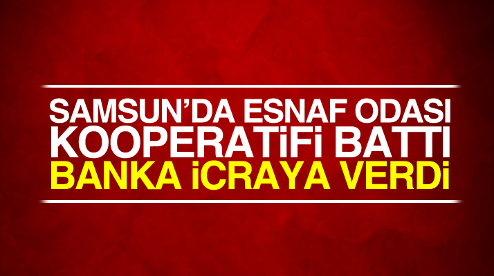 Samsun'da esnaf kooperatifi battı, Halk Bankası icraya verdi