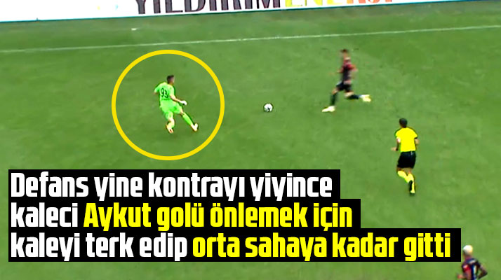 Yılport Samsunspor Gençlerbirliği maçında kaleci Aykut kalesini terk etti