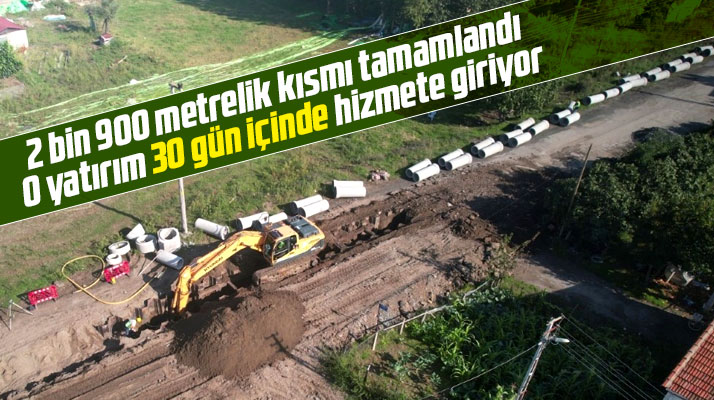 Samsun'un 19 Mayıs ilçesinde Atık Su Kolektör hattı 30 gün içinde hizmete girecek