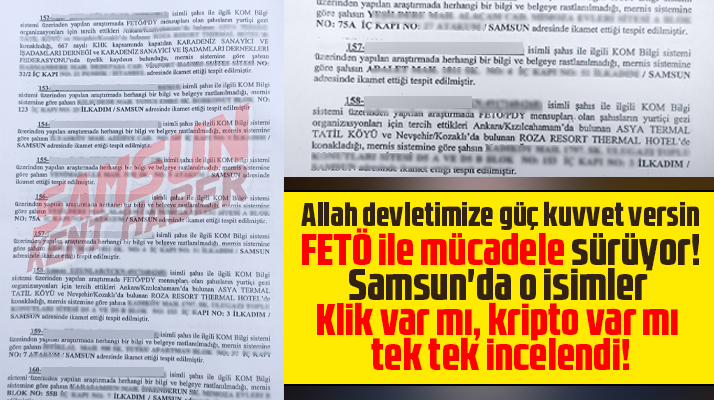 Samsun'da çok sayıda işadamı FETÖ'den mercek altına alındı
