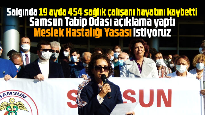 Samsun'da doktorlar meslek hastalığı yasası istedi! 454 sağlık çalışanını kaybettik