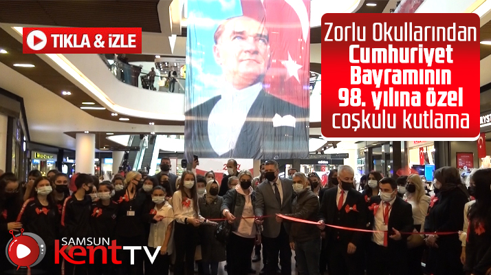 Samsun'da Zorlu Okulları öğrencileri Cumhuriyet Bayramını coşkuyla kutladı