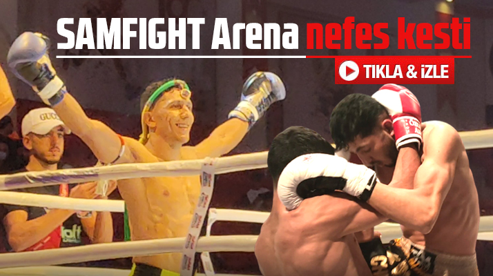Samsun'da düzenlenen SAMFIGHT Arena Muay Thai müsabakaları nefes kesti