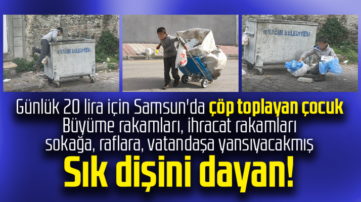 Samsun'da 10 yaşındaki çocuk topladığı çöpleri satarak ailesini geçindiriyor