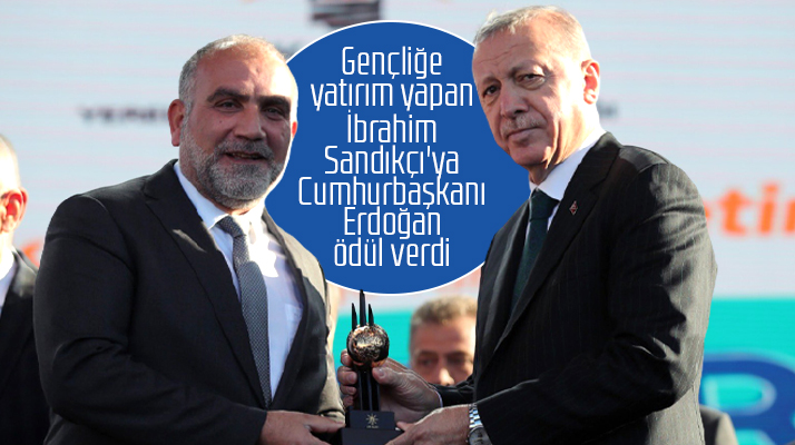Samsun'un Canik Belediyesi Başkanı Sandıkçı'ya Erdoğan'dan ödül