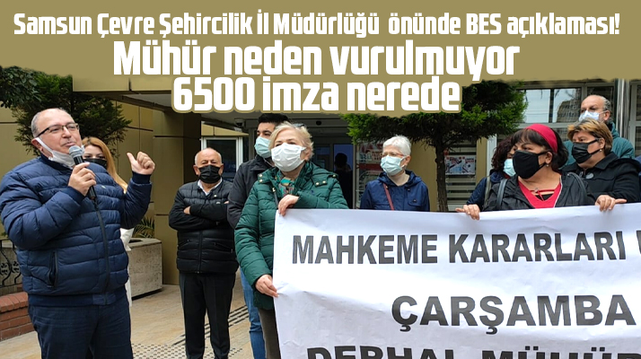 Samsun Çevre İl Müdürlüğü önünde Biyokütle Enerji Santrali açıklaması