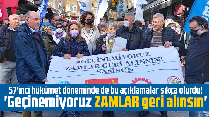 Samsun'da KESK, TMMOB, DİSK ve TTB'den 'Geçinemiyoruz' açıklaması!