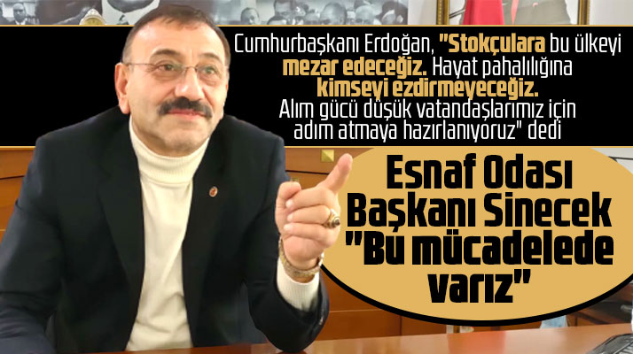 Metin Sinecek, Erdoğan'ın dolar ve stokçularla mücadele açıklamasına destek verdi