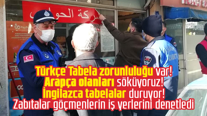 Samsun'da göçmenlerin iş yerleri denetlendi! Arapça tabelalar söküldü