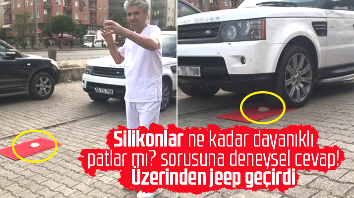 Samsun'da doktor Hayati Akbaş meme silikonunun üzerinden jeep geçirdi