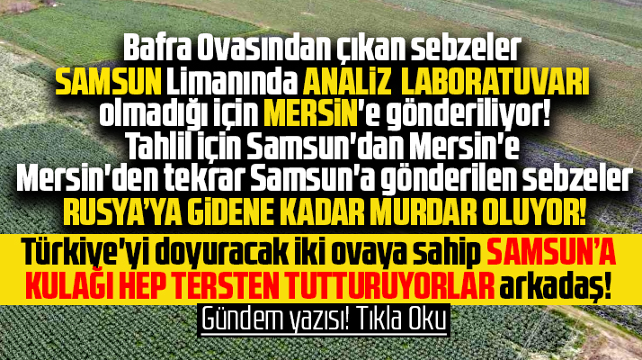 Samsun'a kulağı tersten tutturmak! Gündem yazısı