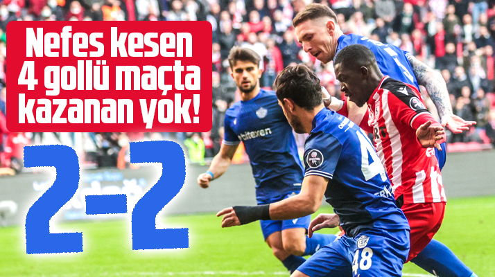 TFF 1. Ligde Yılport Samsunspor-Tuzlaspor maçı 2-2 sona erdi