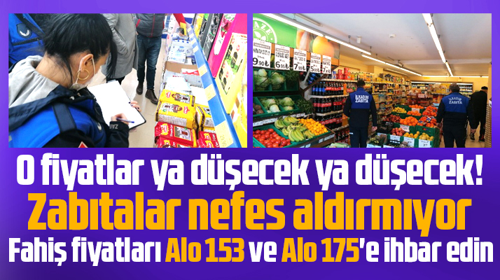 Samsun'da İlkadım Belediyesi zabıtaları marketlerde fahiş fiyat denetimi yaptı