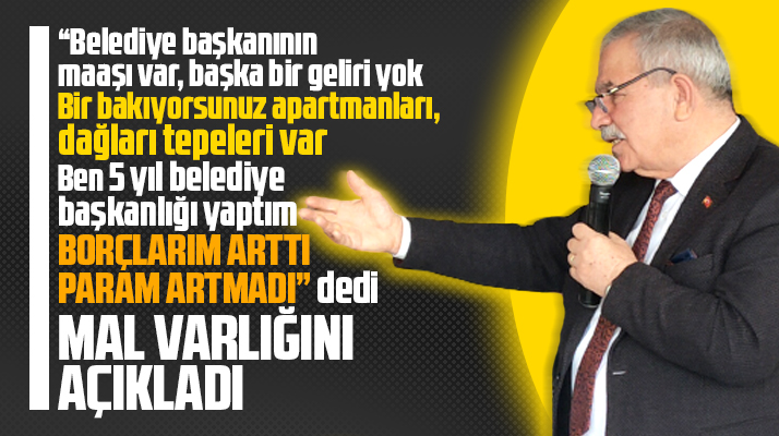 Samsun'da İlkadım Belediyesi Başkanı Necattin Demirtaş, mal varlığını açıkladı