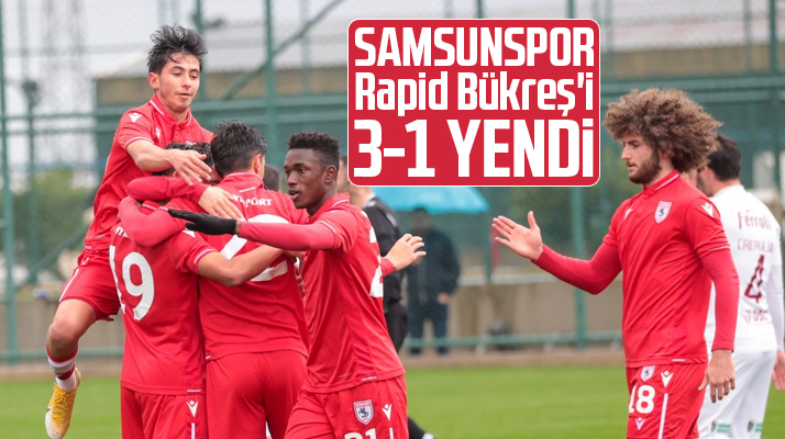 Yılport Samsunpor Rapid Bükreş'i Berk Taşkın ve Çinari'nin golleri ile 3-1 yendi